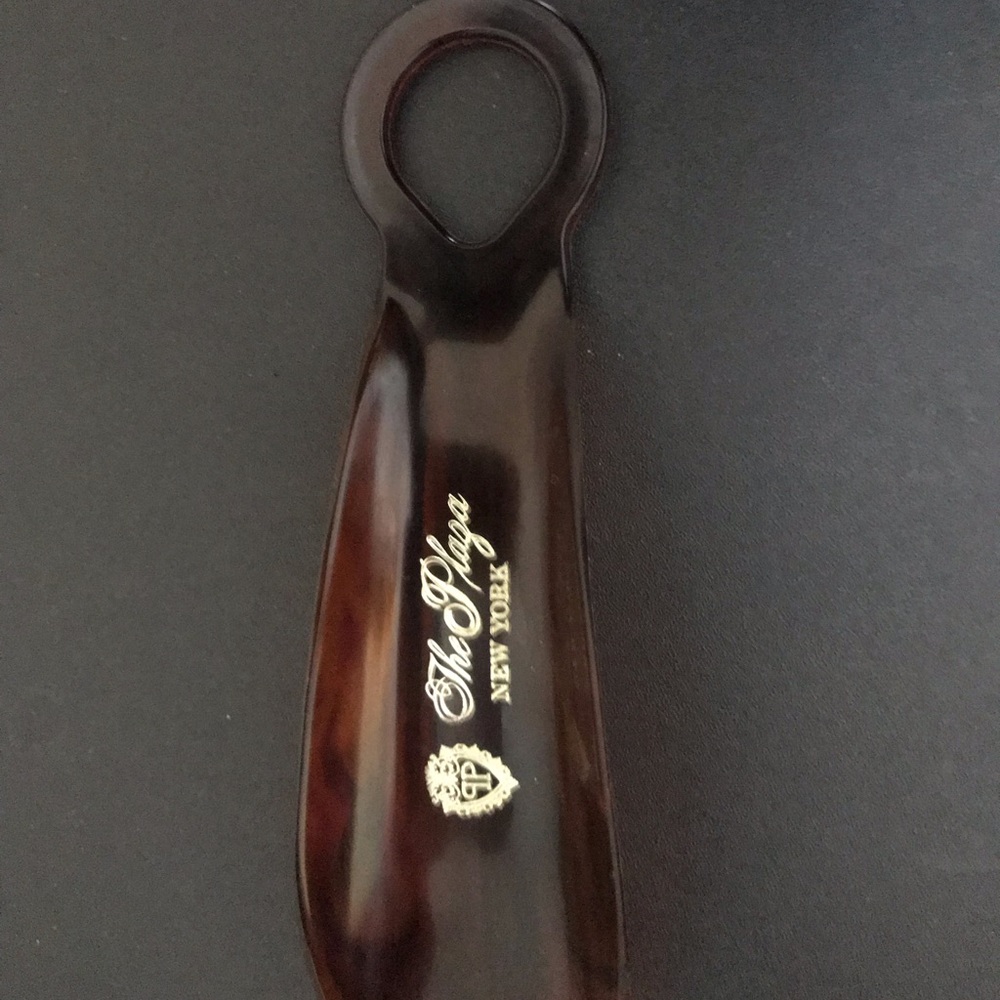 Vintage The PLAZA HOTEL New York NY Advertising Faux Tortoise Shell Shoe Horn